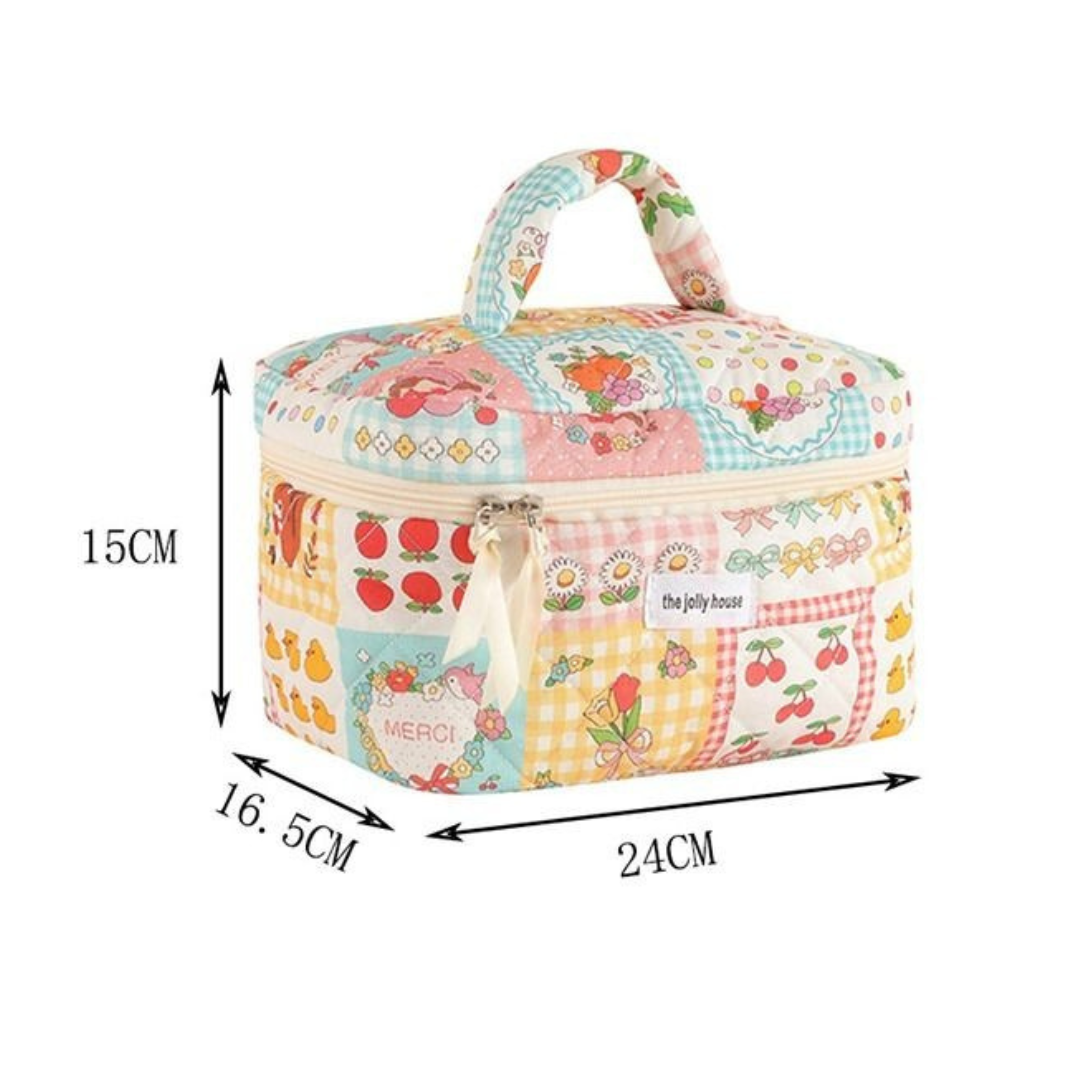 Grande Trousse de Toilette Femme Coton – Image 2