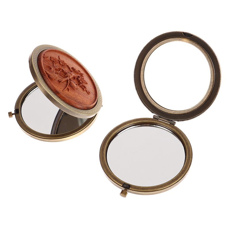 Miroir De Poche Décoratif En Bois Gravé – Image 2
