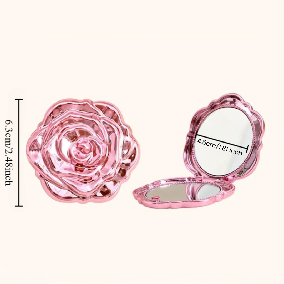 Miroir De Poche Rose Double Face Pliable – Image 4