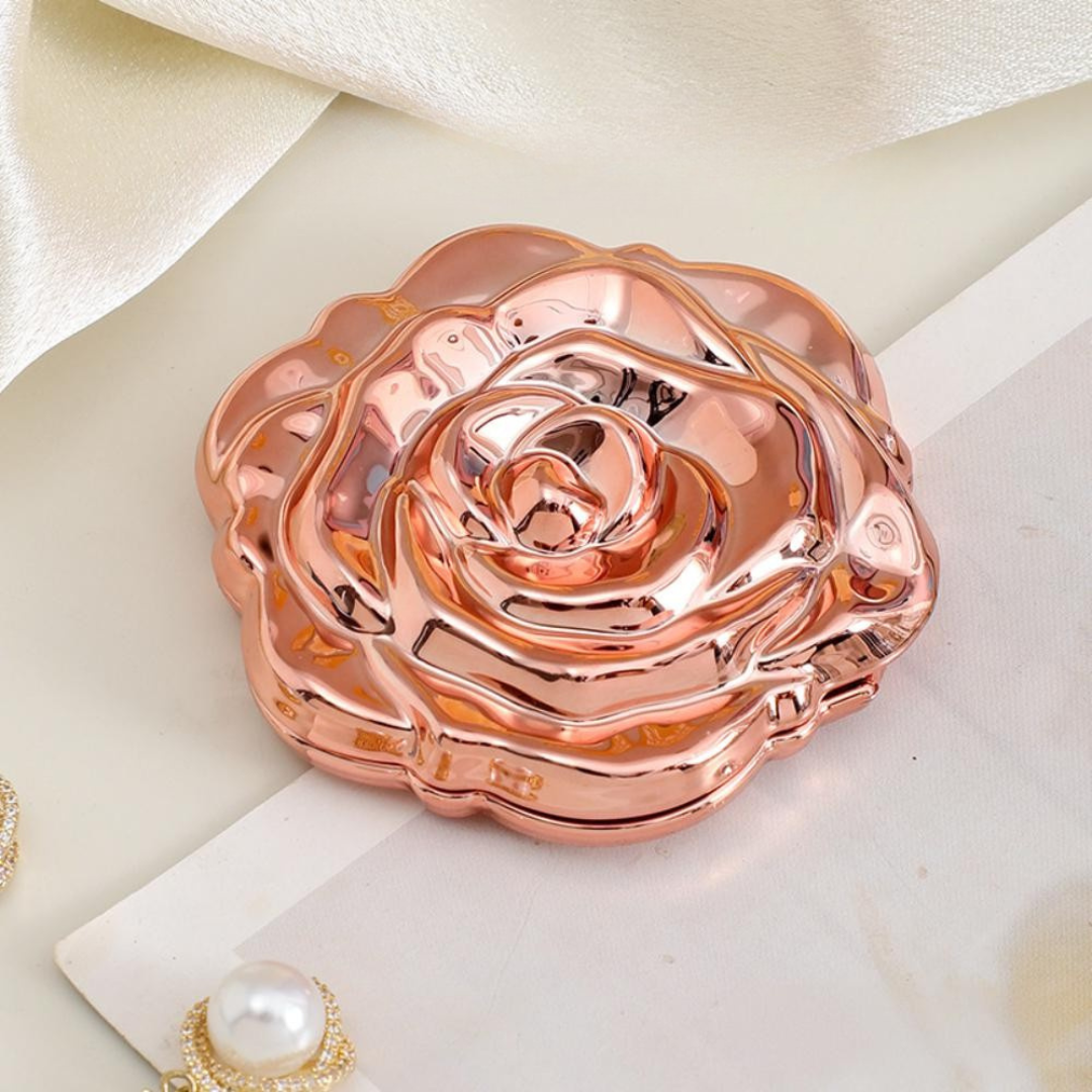 Miroir De Poche Rose Double Face Pliable