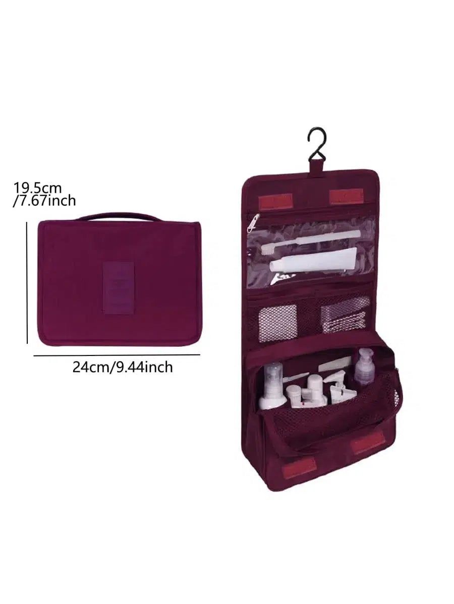 trousse cosmétique violet avec séparation