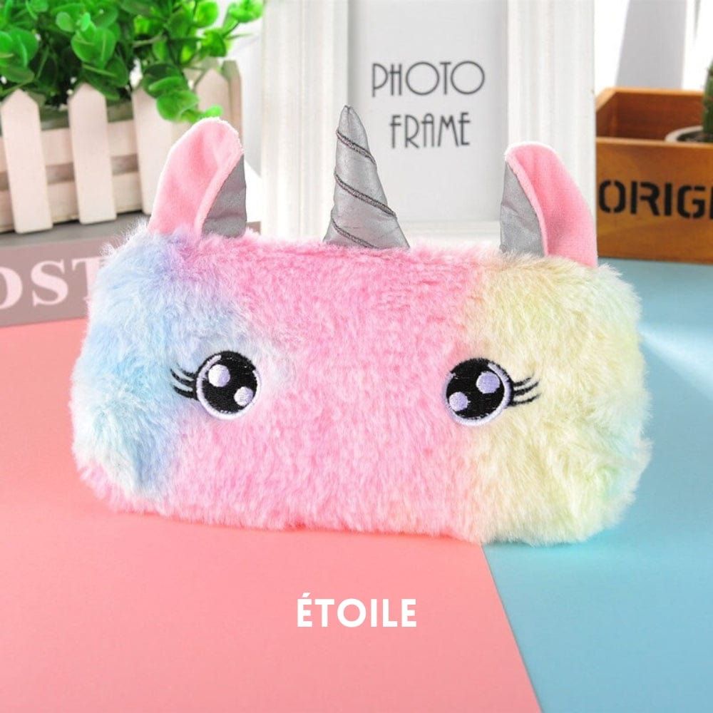 trousse cosmétique motif licorne