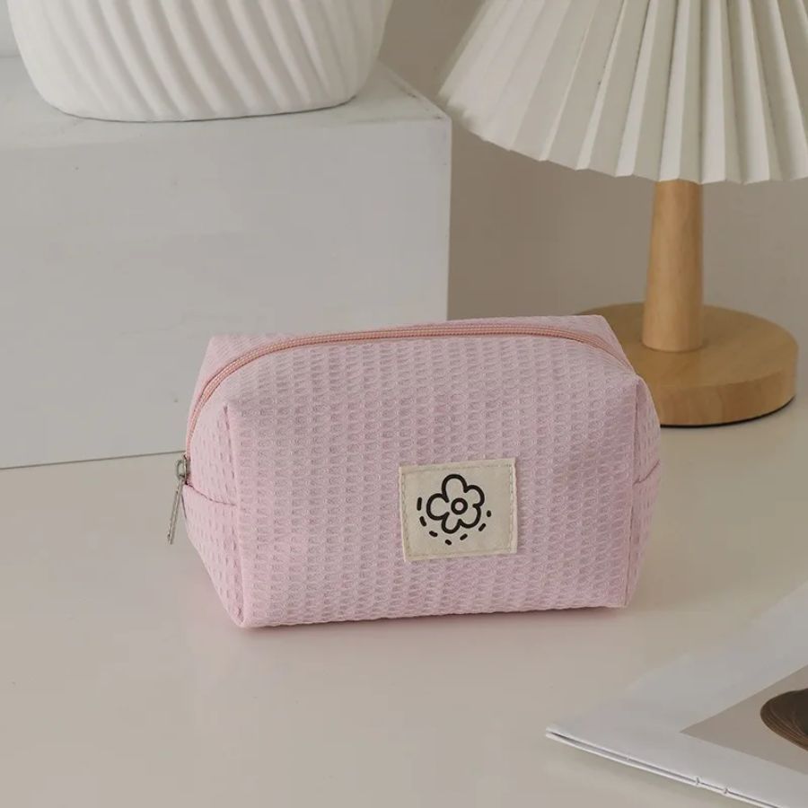 trousse de beauté en gaze de coton pour femme