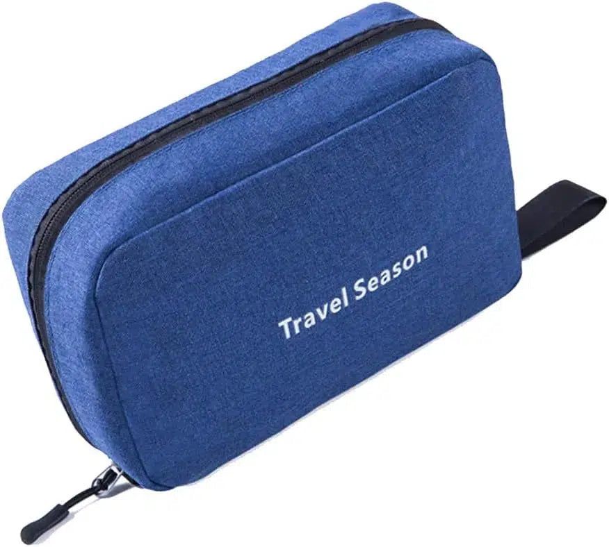 trousse à maquillage bleue pratique pour hommes