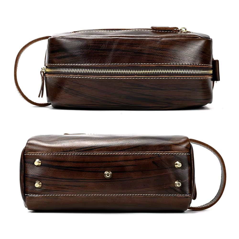 trousse de voyage en cuir de luxe