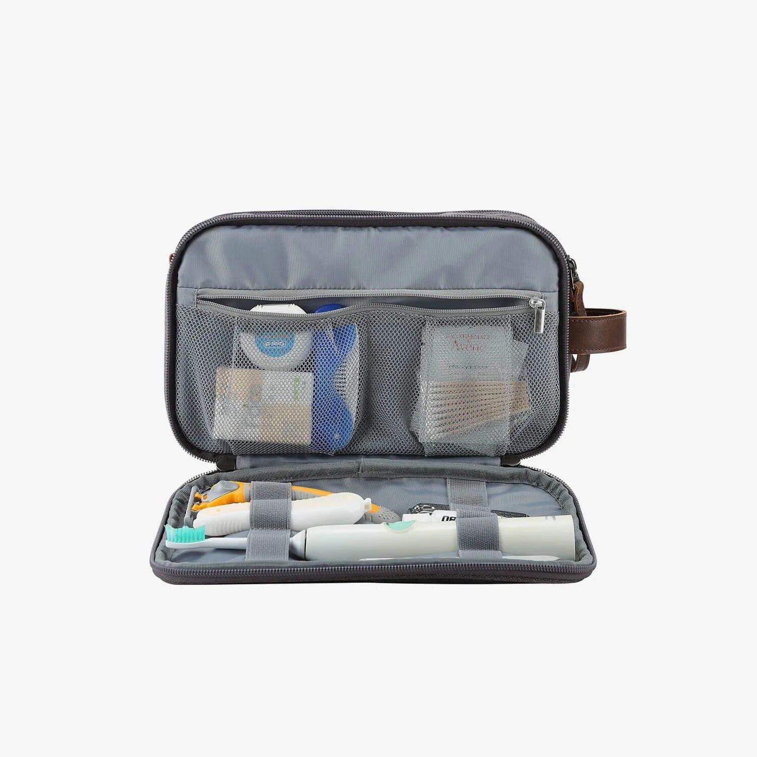 trousse de toilette pour homme en gris