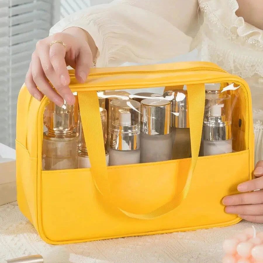 trousse cosmétique légère jaune