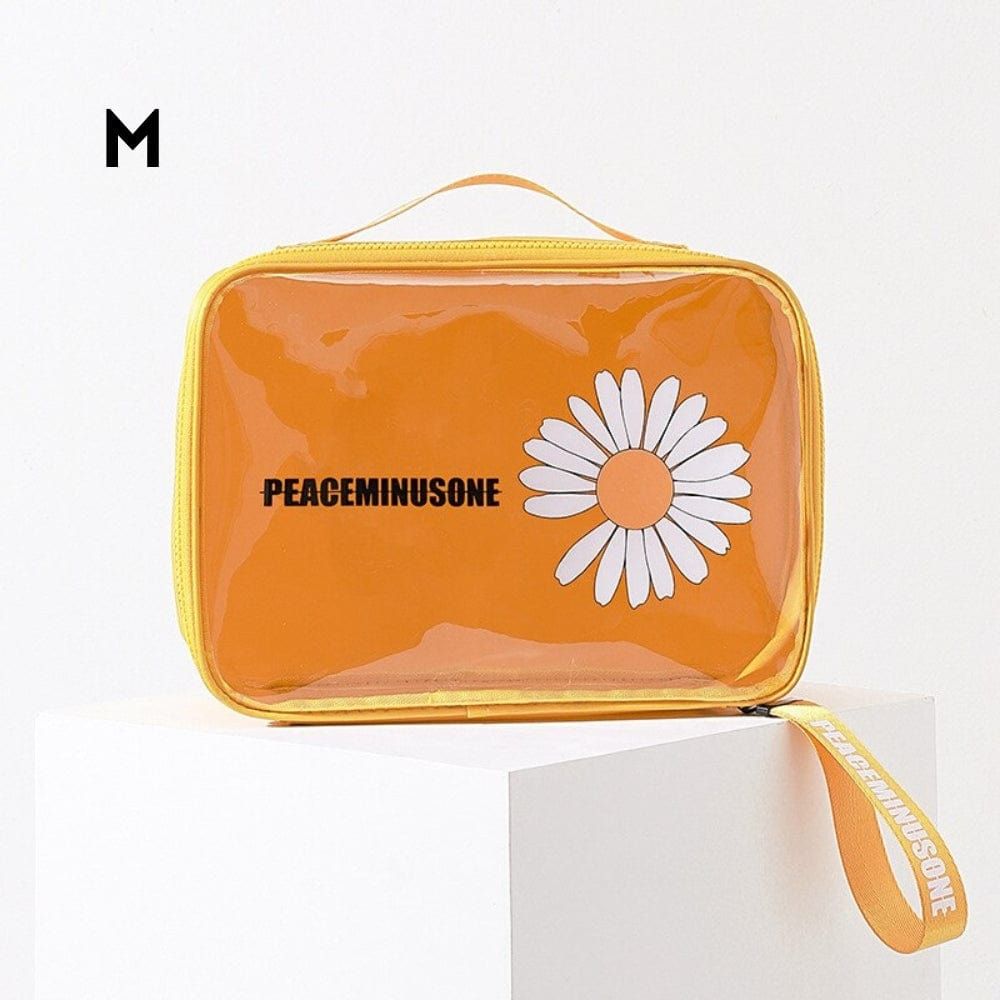 trousse cosmétique à motifs marguerite