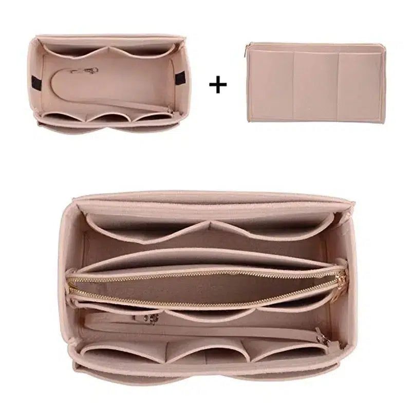 accessoire de voyage femme beige compartiment