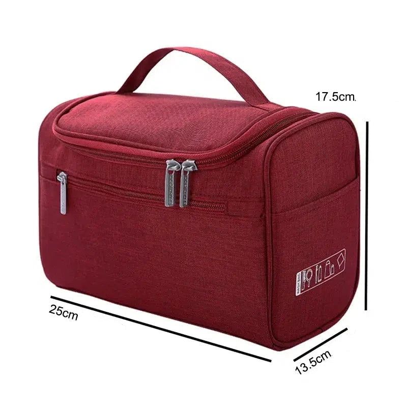 accessoire de voyage trousse de toilette rouge
