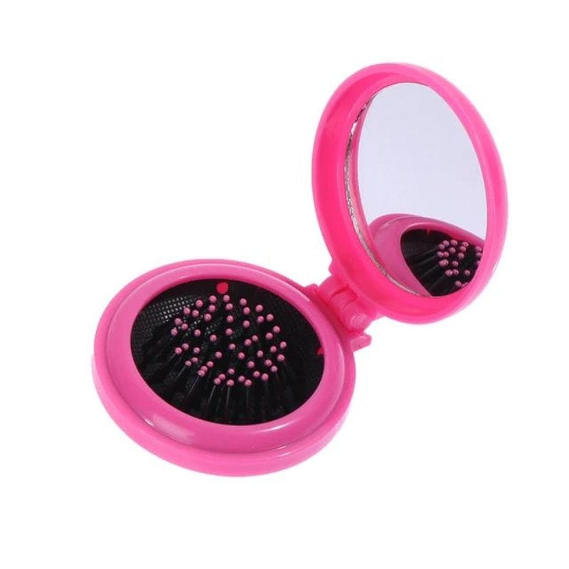 brosse de voyage et miroir compact