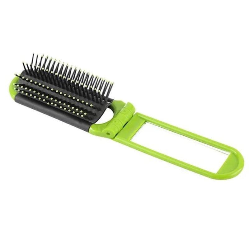 miroir de sac à main et brosse