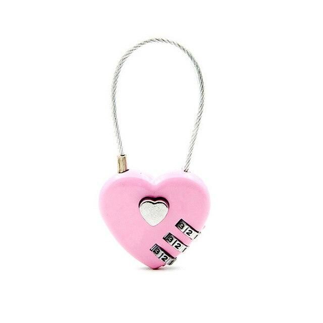 cadenas de sécurité pour valise en forme de coeur