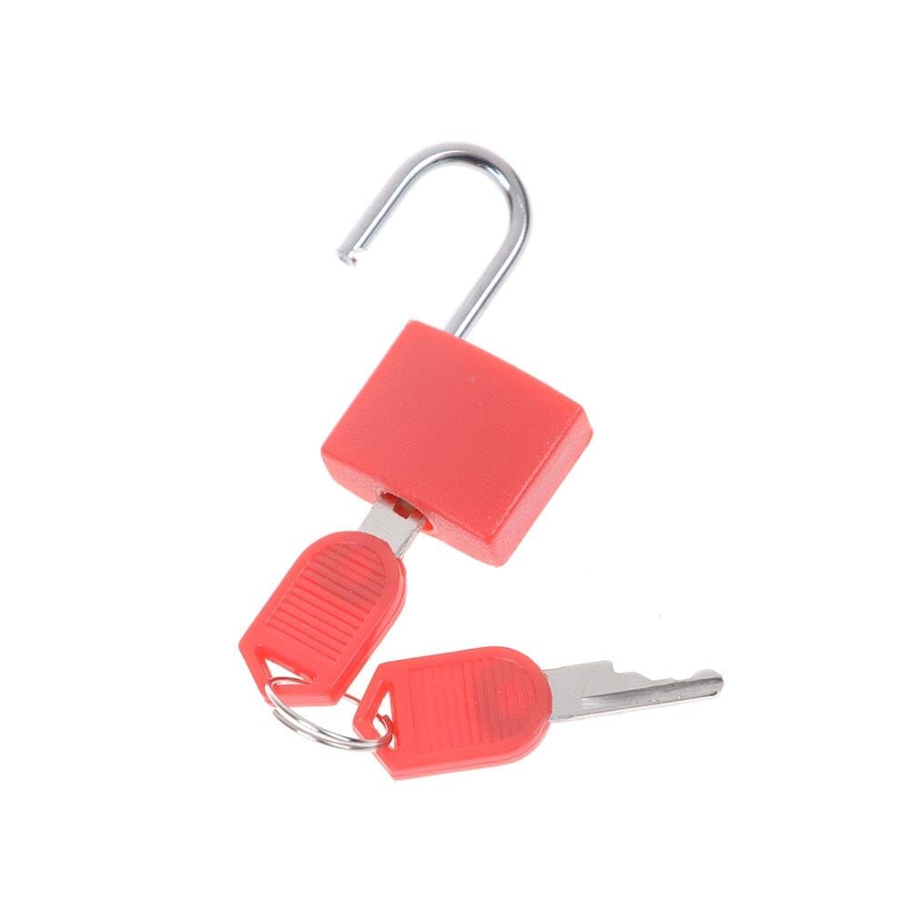 cadenas à clé rouge pour valise
