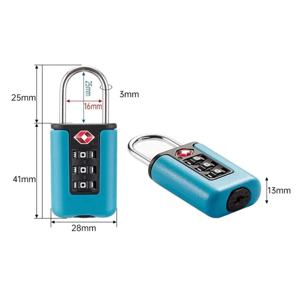 cadenas de sécurité TSA trois chiffres