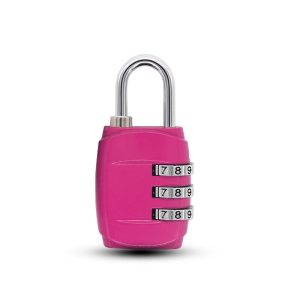 cadenas valise à code 3 chiffres rose