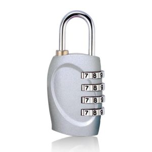 cadenas valise à code 4 chiffres gris