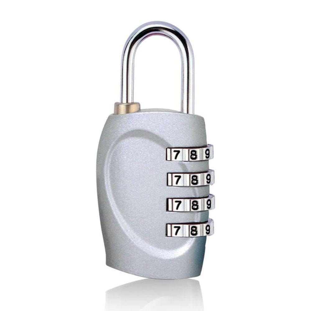 cadenas valise à code 4 chiffres gris