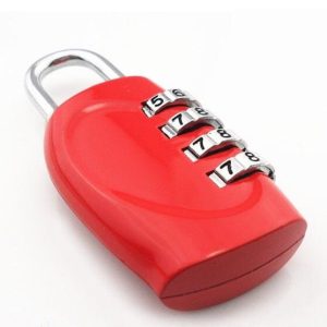 cadenas valise à code 4 chiffres rouge