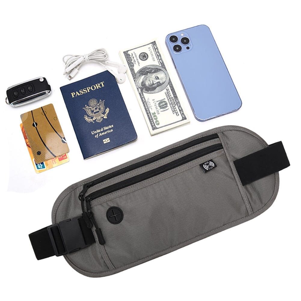 Ceinture Portefeuille de Voyage Invisible Anti-RFID