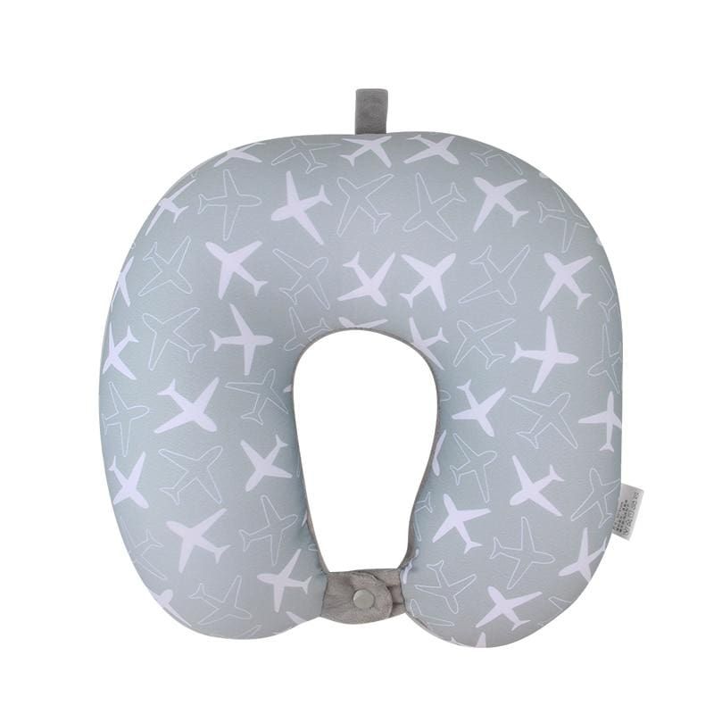 coussin de voyage avion gris