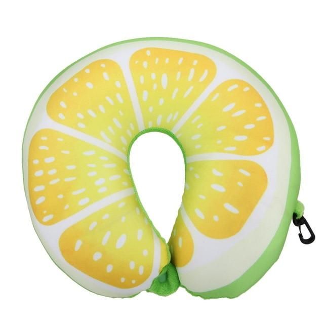coussin de voyage citron
