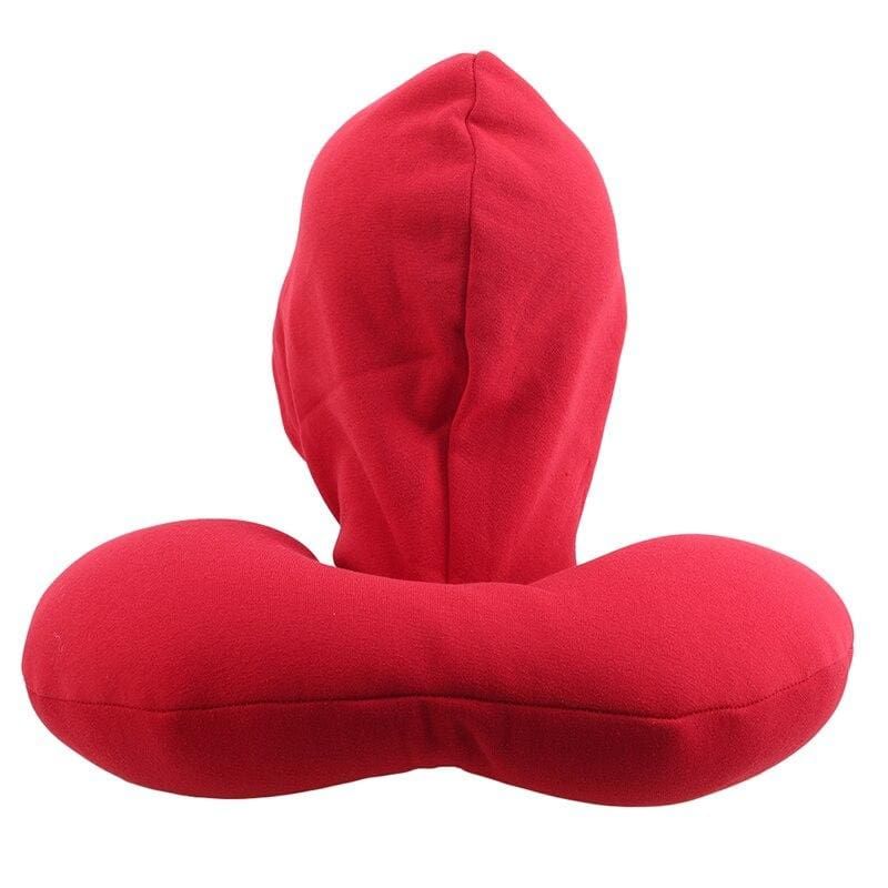 coussin de voyage confortable hoodie rouge
