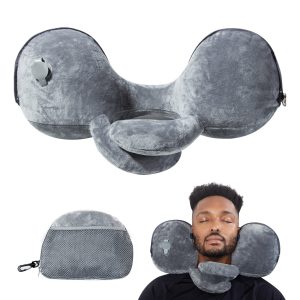 Coussin de Voyage Gonflable Tour de Cou Pliable
