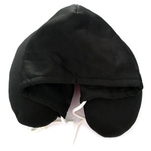 coussin de voyage hoodie noir