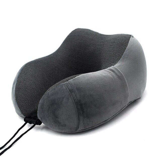 coussin de voyage mémoire de forme gris