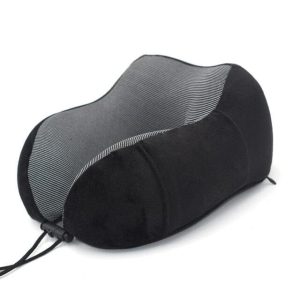 coussin de voyage mémoire de forme noir
