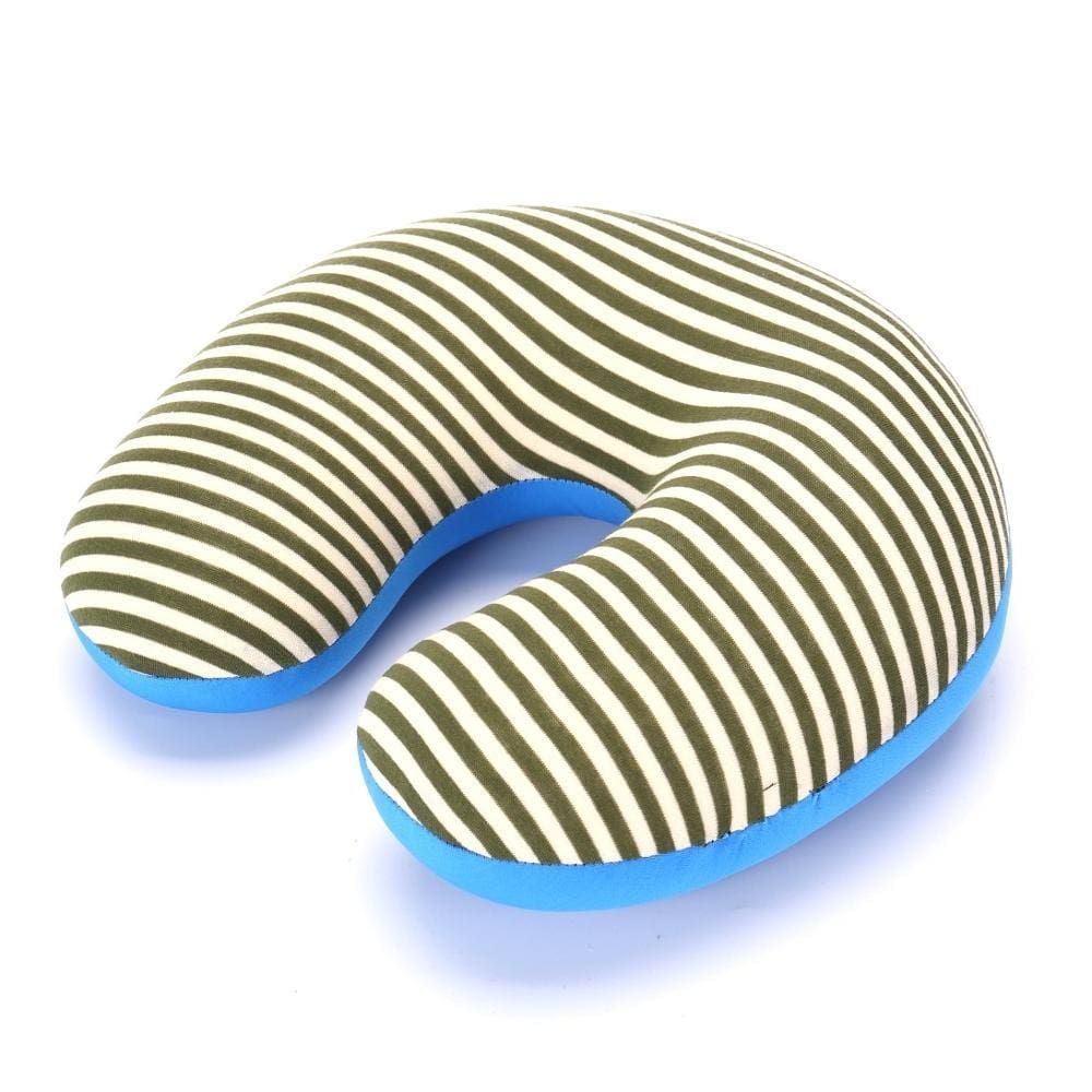coussin de voyage microbilles à rayures