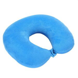 coussin de voyage microbilles confort bleu ciel