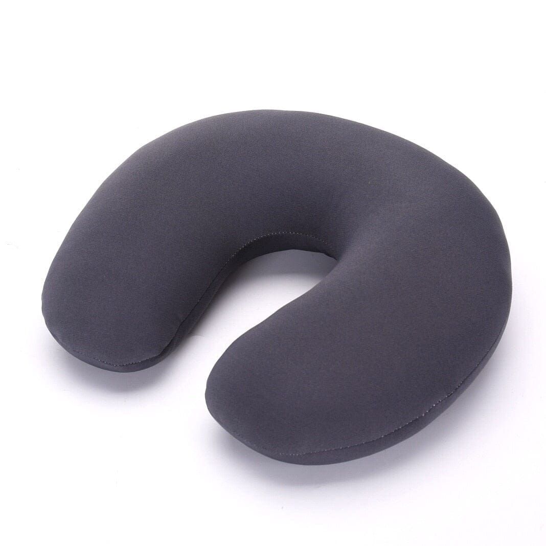 coussin de voyage microbilles gris