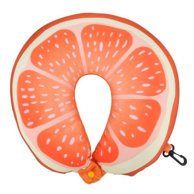 coussin de voyage orange