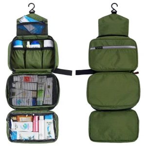 grande trousse de toilette kaki homme