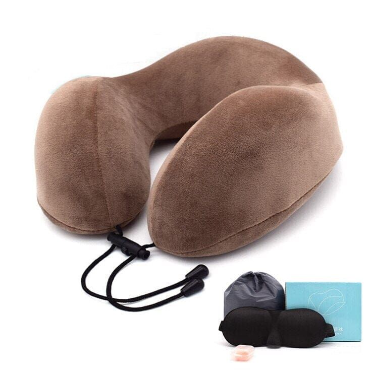 kit d'accessoires confort pour voyage en avion