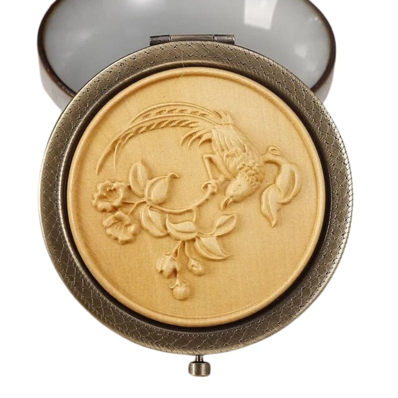 miroir avec finition bois artisanale