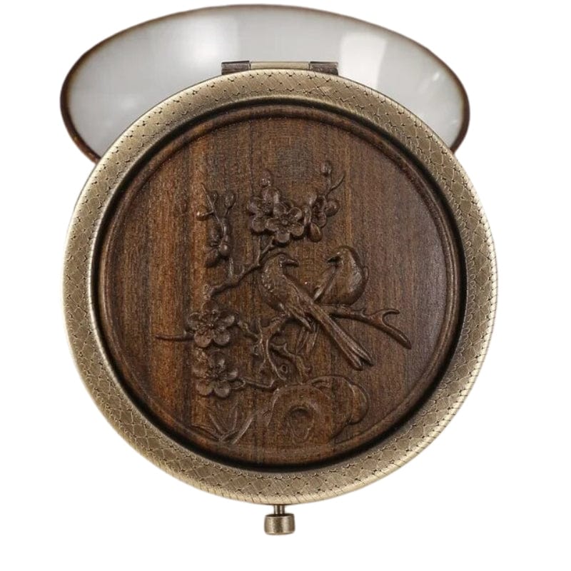 Miroir De Poche Décoratif Bois
