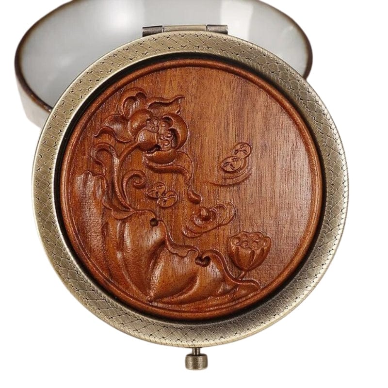 miroir décoratif en bois pour sac à main