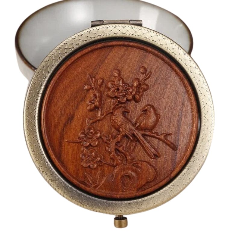 miroir de poche moderne en bois