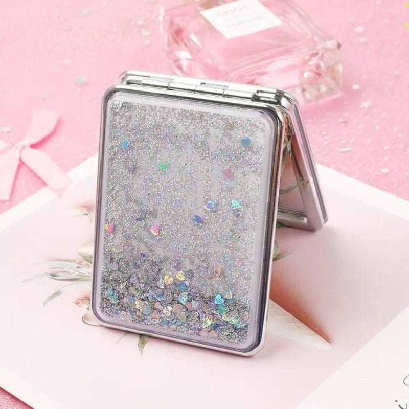 miroir brillant avec paillettes