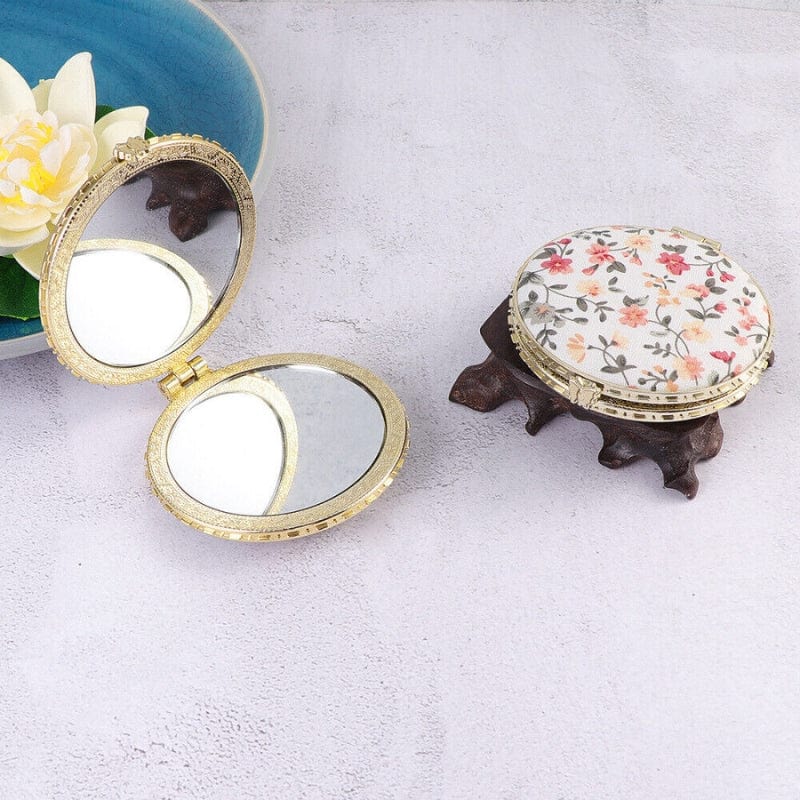miroir compact avec housse en tissu