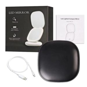 Miroir Grossissant De Poche Avec Led