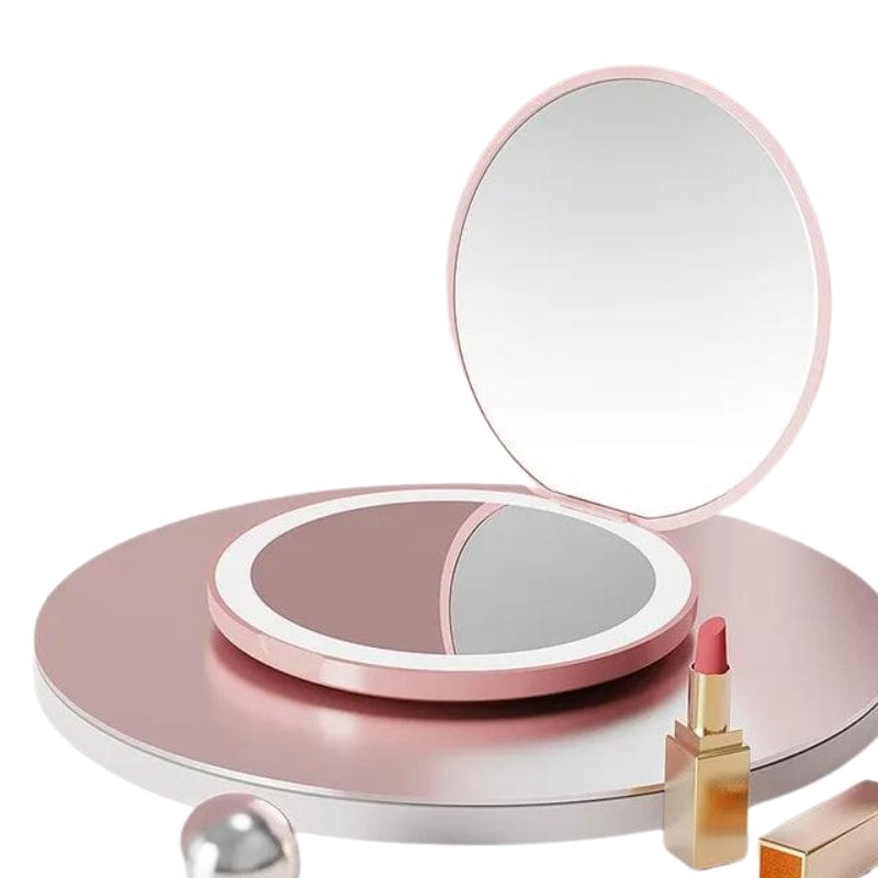 miroir de poche éclairé