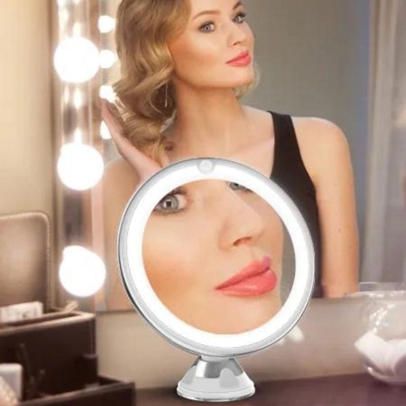 miroir cosmétique avec fonction grossissante