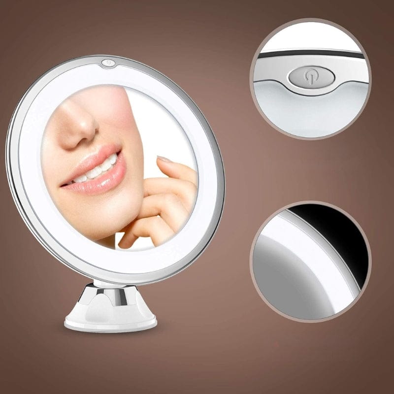 miroir de poche lumineux