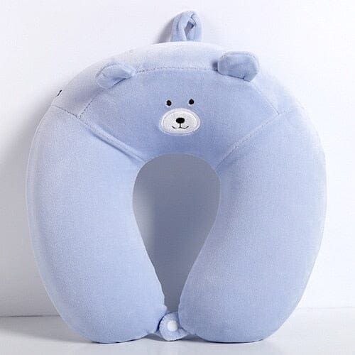 oreiller de voyage en forme d'ours pour enfant