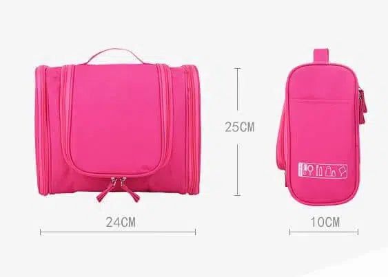 trousse de toilette suspendue rose pour femme
