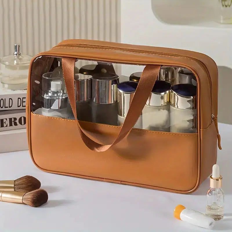 trousse de beauté marron pour femme